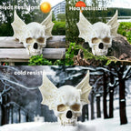 ‌Halloween Bat Skull Decor Spooky Gothic Home Decoration Unique Resin Handmade Craft Creepy Party Supplies Scary Shelf Display Lootquake LLC