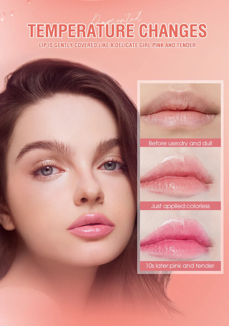 O.TWO.O Color Changing Lipstick Moisturizing Lip Balm Nourising Long Lasting Lip Gloss Natural Beeswax Lip Care Cosmetics