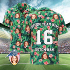 2025 Custom Photo Face Name Hawaiian Shirt Personalized Diy Text Beach Shirt Gift Mens Designer Shirts Customize Club Jersey Lootquake LLC