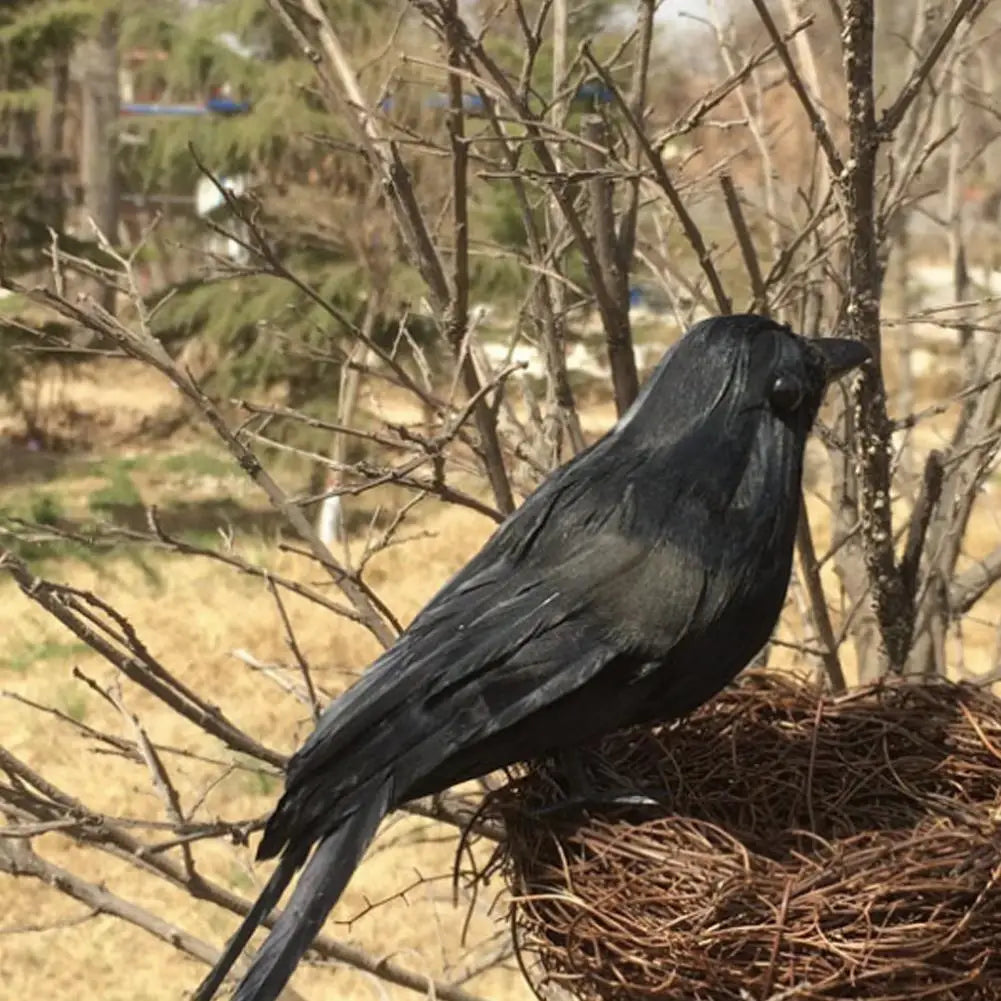 Halloween Decoracion Simulation Black Crow Raven Bird Repellent Pest Control Pigeon Repellent Event Party Bar Decoration Lootquake LLC
