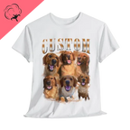 Personalised Pet Bootleg t shirt, Dog Collage t shirt Dog Picture Tee Unisex Top Pi-Mart
