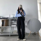 American New Detachable Design Sense Tooling Jeans Female Y2K Fashion Gothic Retro High Street Straight Small Vibe Waisted Pants