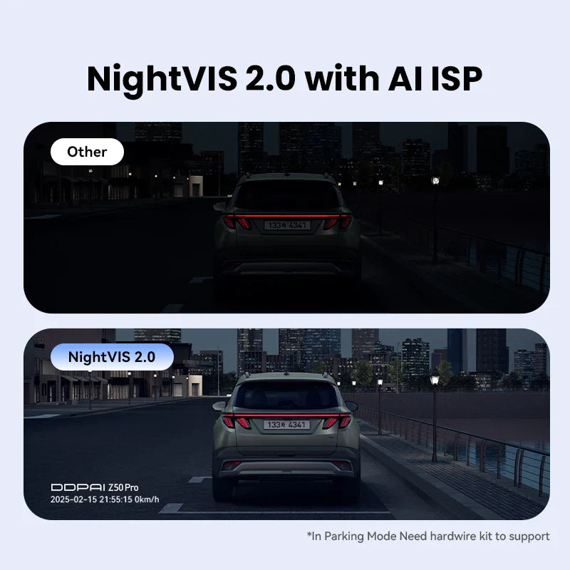2025 New DDPAI Dash Cam Z50 Pro 4K Car DVR Night Vision 5GHz Wi-Fi GPS ADAS 24h Parking mode Support Front and Rear Camera Lootquake LLC