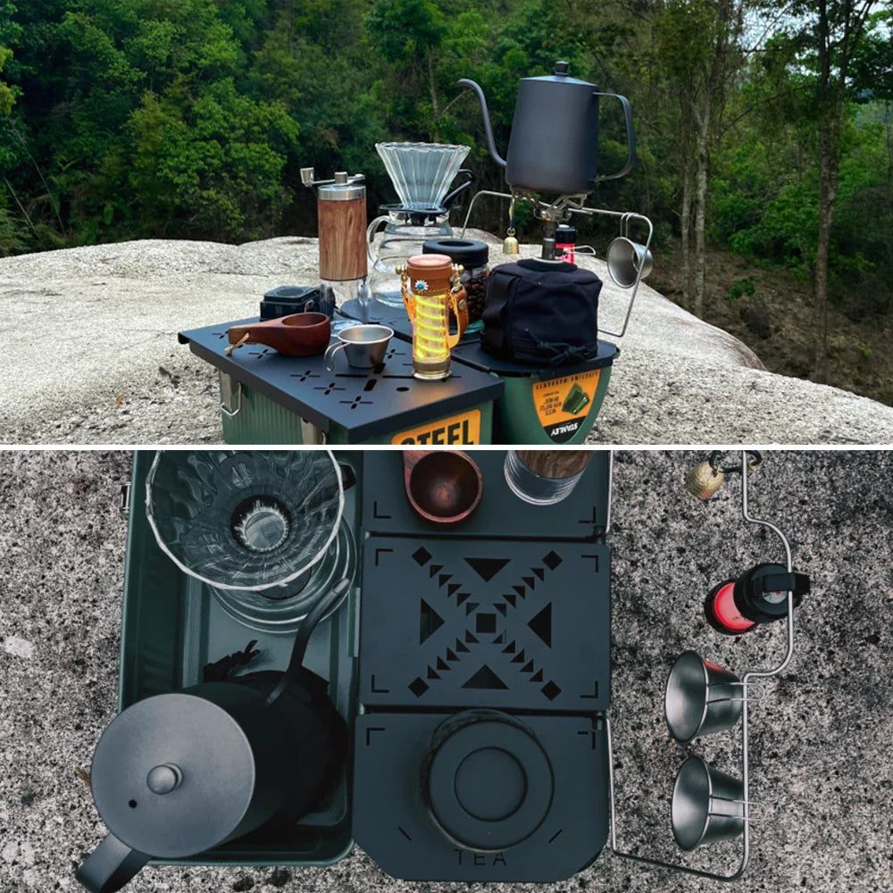 Aluminum Alloy Folding Table Top for Stanley Lunch Box 9.4L - Versatile Outdoor Camping Gear!