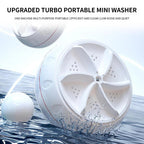 60W High Power Portable Mini Turbo Washing Machine Ultranicso Washer for Apartment Camping Travel Clothes Underwear Socks USB Lootquake LLC