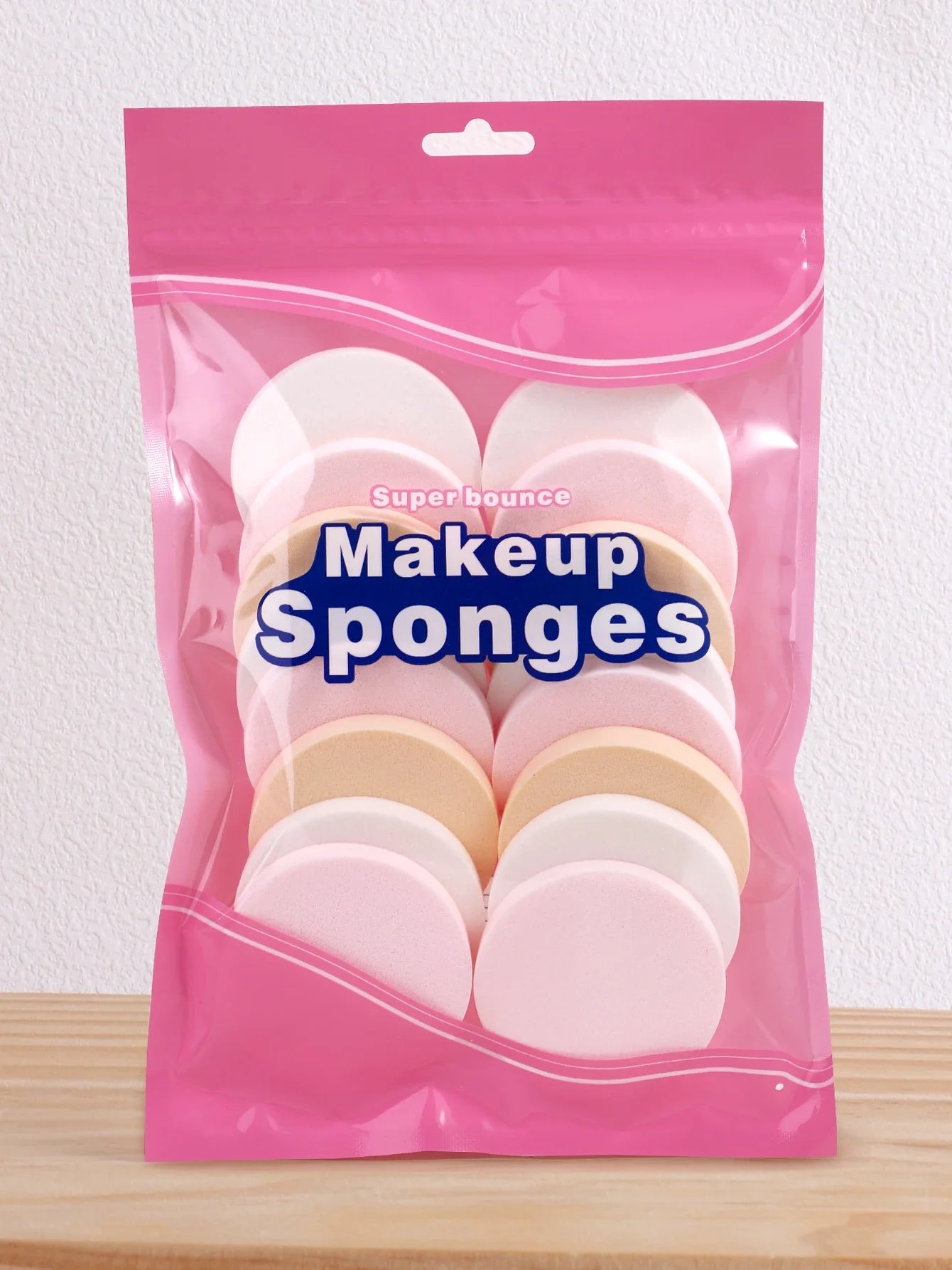 16/ Pack, colorful dry and wet makeup powder puff, round makeup sponge soft facial foundation and make-up tools. Lootquake LLC