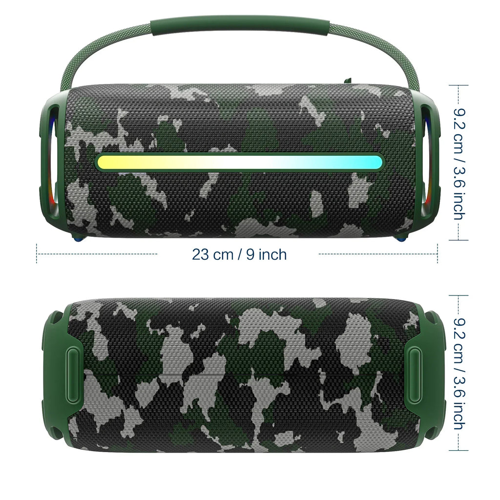 Outdoor Portable Bluetooth 53 Wireless Speaker IPX6 Waterproof High Power Audio RGB Lantern Subwoofer Lootquake LLC