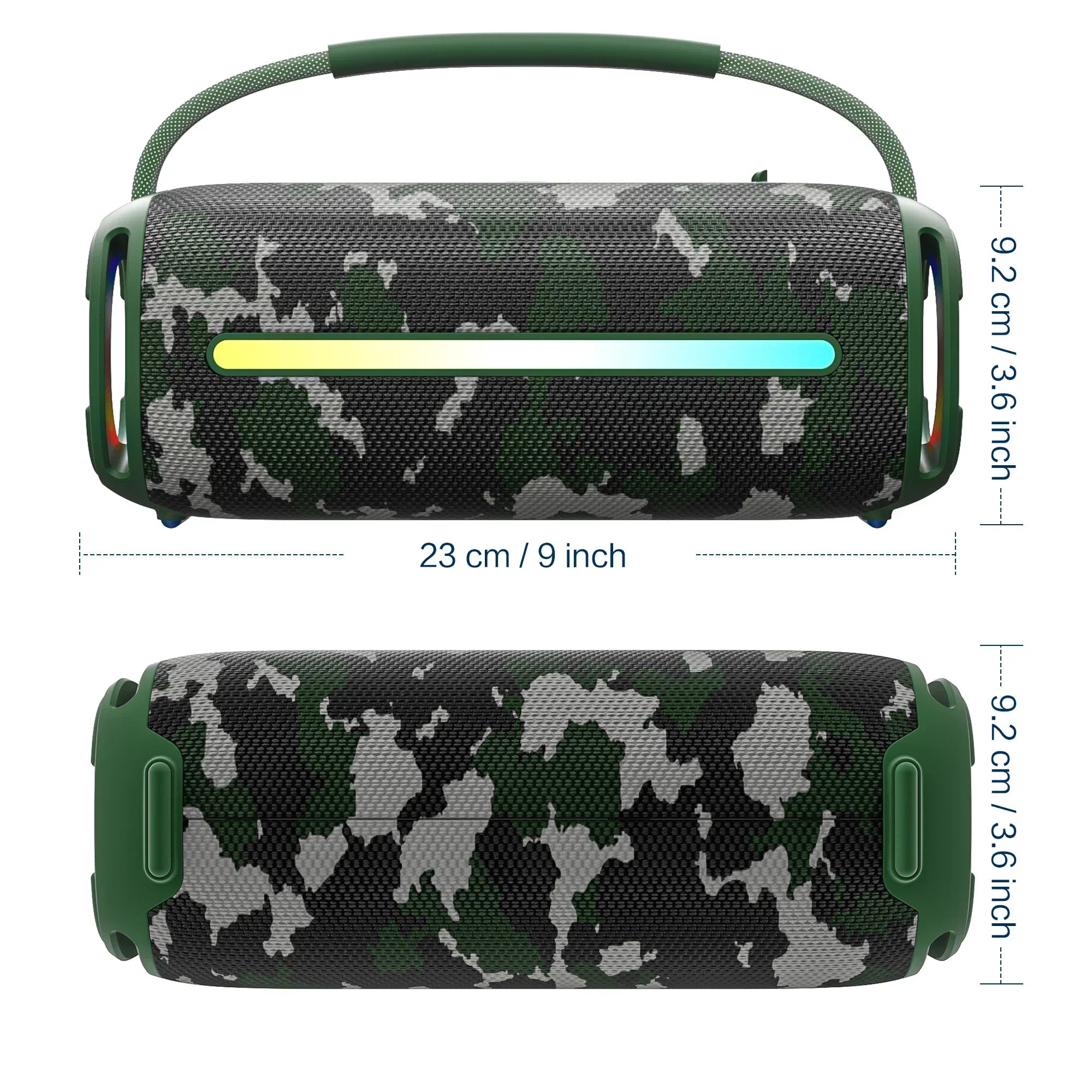 Outdoor Portable Bluetooth 53 Wireless Speaker IPX6 Waterproof High Power Audio RGB Lantern Subwoofer Lootquake LLC