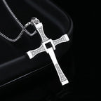 Fast And Furious Movie Dominic Toretto Cross Necklace Pendant 925 Sterling Silver Jewelry For Women Men Couple Lovers Xmas Gifts Lootquake LLC