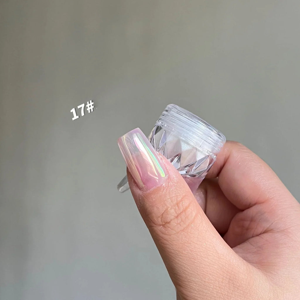 Moonlight Mirror Nails Powder Pearl White Nails Glitter Aurora Shining Pigment Chrome Dust Nail Art Supplies Decoration Lootquake LLC