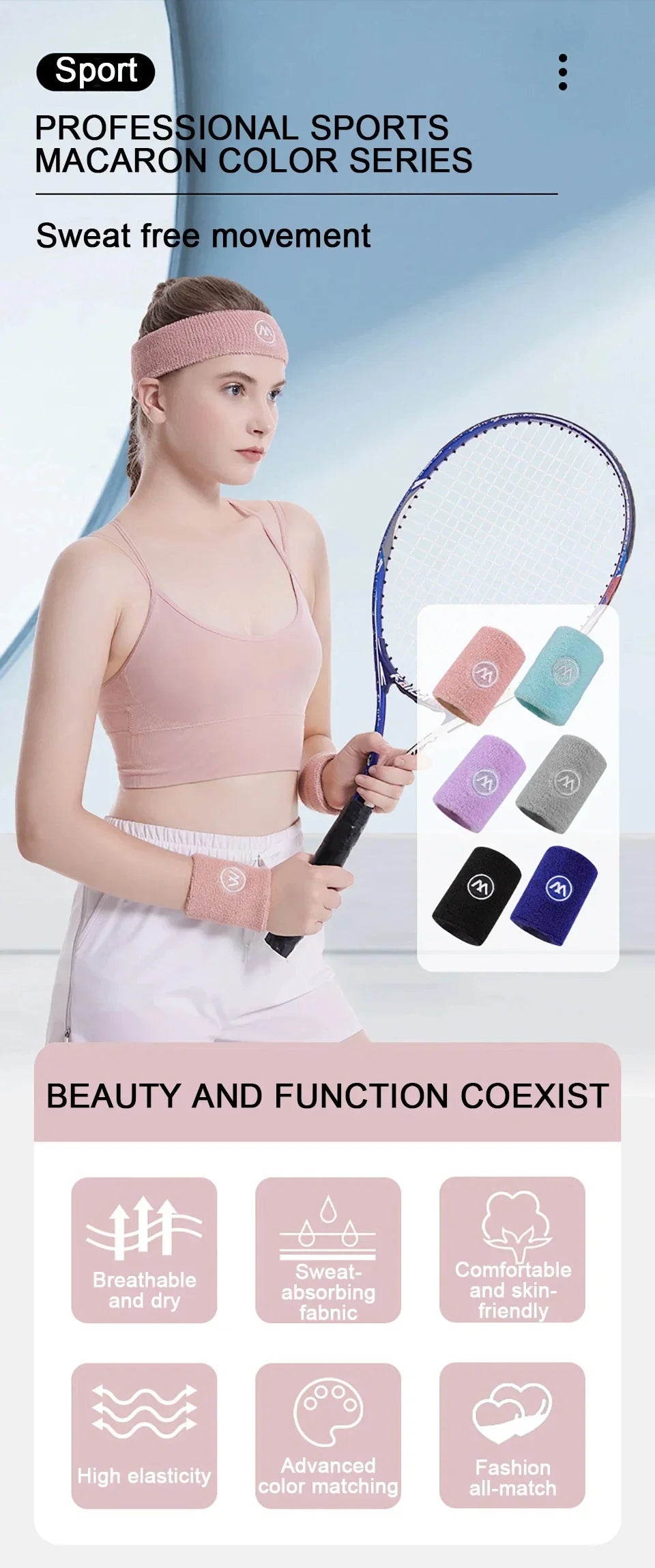 GOBYGO Exercise Headband Wristband Set - SJB-DIAMOND ELITES