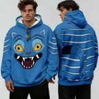 Hot Selling Kpop Demon Hunter Print Hoodie Autumn And Winter Trend Casual Pullover Men's Halloween Role Play Costume Gift Pi-Mart
