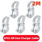 1-10PCS USB C Cable to USB C 100W Fast Charging Charger Cable Supports Fast Charging For iPhone 16 17 Samsung Xiaomi Huawei etc