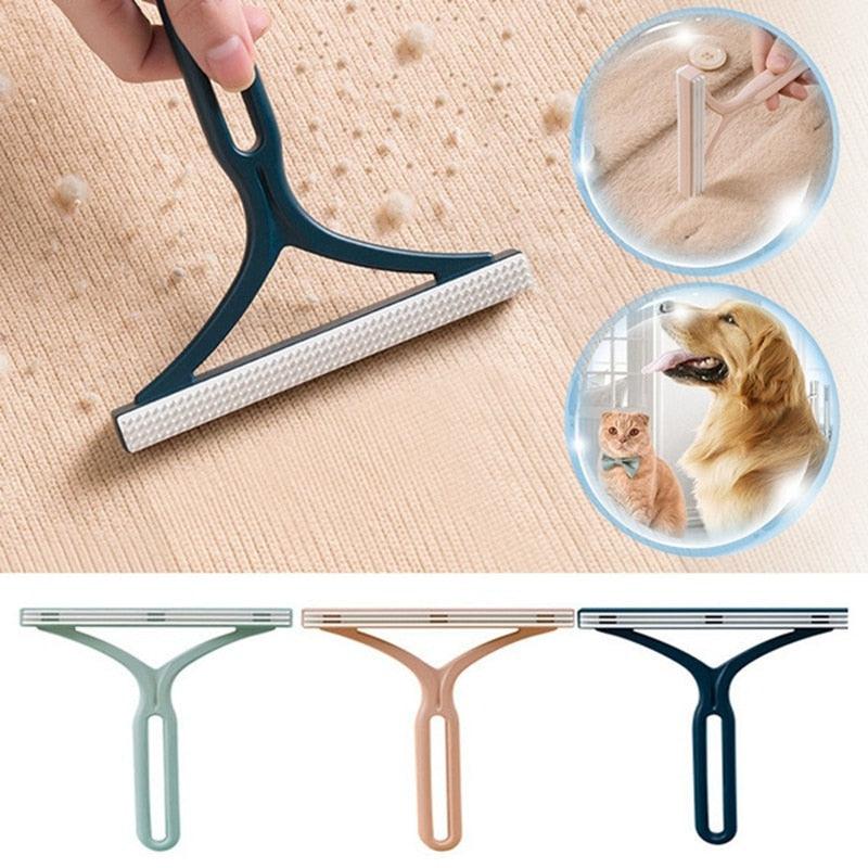 Silicone Double Sided Pet Hair Remover Lint Remover Clean Tool Shaver Sweater Cleaner Fabric Shaver Scraper for Clothes Carpet Double Carpet Wooden Manual Roller Professional Reusable Lint Cleaner for Pet Hair Stevvex