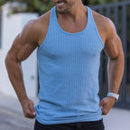 StriveFit Men's Stripe Gym Tank - Summer 2026 THRIXINE
