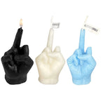 Middle Finger Shaped Model Scented Candle Funny Candle Statues Desk Decoration Hand Gesture Candle for Home Bedroom Supplies