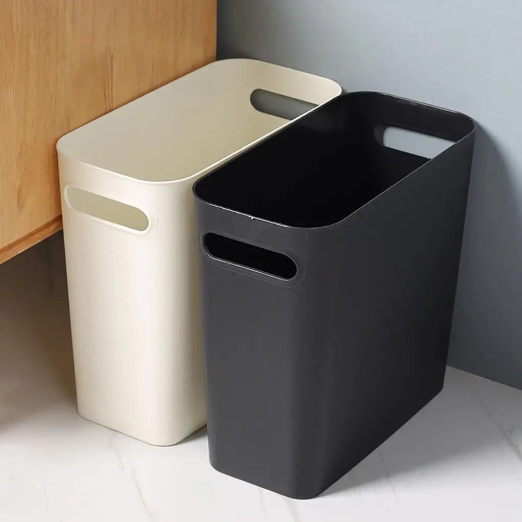 Slim Large Trash Can Wastebasket Garbage Container High-Capacity for Bedroom Kitchen Office Storage Bin Orange Lootquake LLC
