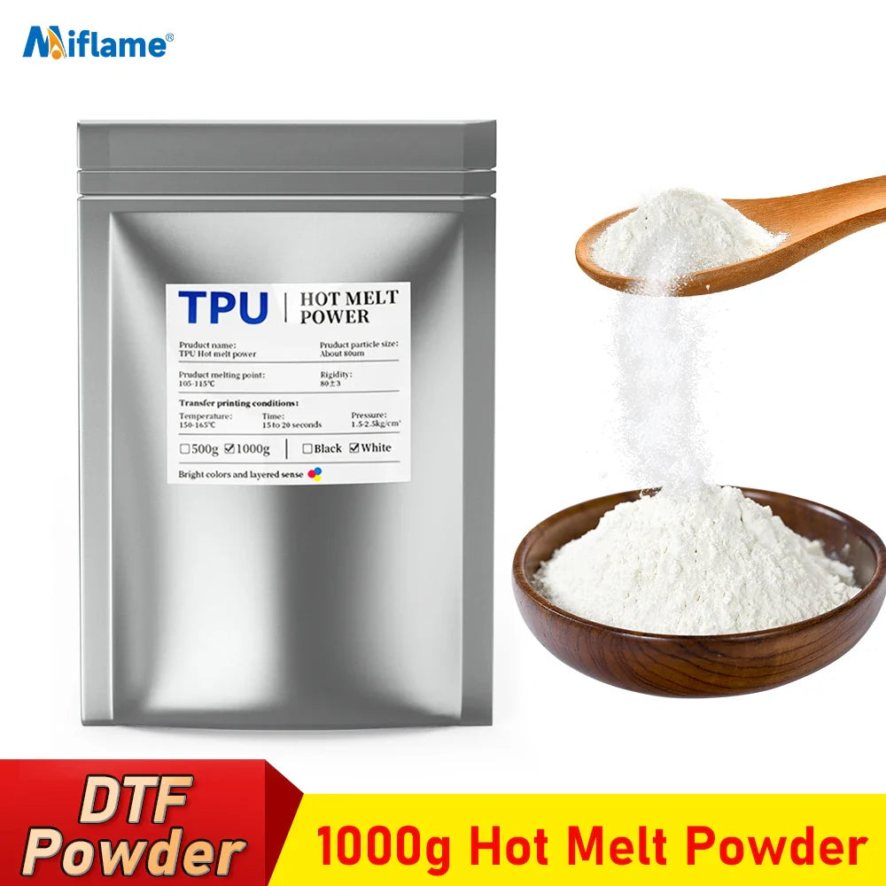 500g 1000g DTF Powder For Direct Transfer Film Printing White Hot Melt Powder For all DTF Printer Transfer on Fabric