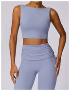 Elevate Activewear: Seamless Leggings & Top Set THRIXINE