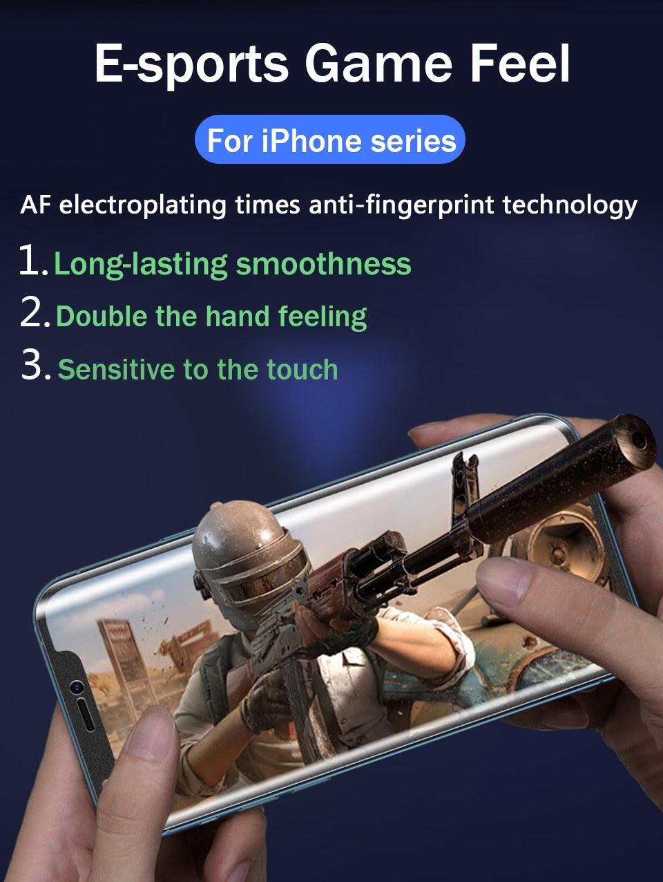 4pcs Matte Film For Iphone 11 12 13 Pro Max Mini Frosted Screen Protectors For Iphone X Xr Xs Max 6 6s 7 8 Plus Se Anti Glare Matte Finish Anti-fingerprint Film Stevvex