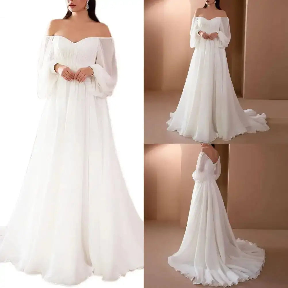 Party Dress Breathable Maxi Dress Lightweight Slim  Sexy White Elegant long Dress