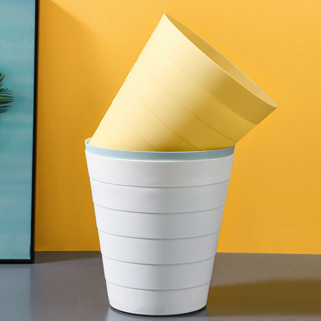 6L Small Waste Bin Desktop Garbage Trash Can Plastic Home Office Table Trash Can Dustbin Basket Household Sundries Barrel Box Y Lootquake LLC