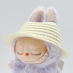 Labubu Hat Open Top Straw Hat Woven Hat Labubu Party Clothing Accessories Countryside Style Labubu Outfit for Sitting Party Lootquake LLC