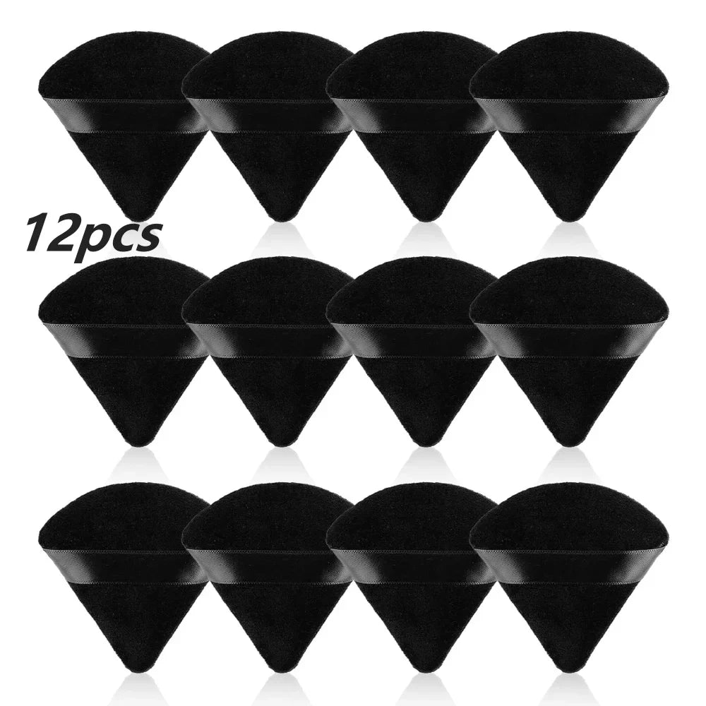 2/3/5/6/12Powder Puff Face Makeup Soft velvet Triangle Powder Puff For Loose Powder Setting Powder Makeup Foundation Beauty Gift Lootquake LLC