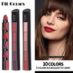 5 in 1 Lipstick Set Lightweight Matte Velvet Long Lasting Combination Lipstick Nourish Moisturizing Professional Lipliner Makeup Lootquake LLC