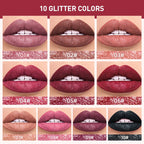 QIBEST Waterproof Diamond Shimmer Glitter Lipgloss Matte Liquid Lipstick Shiny Pearl Lip Glaze Long Lasting LipTint Women Makeup Lootquake LLC