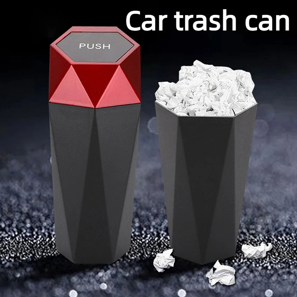 Car Trash Can Mini Garbage Bin Portable Car Dustbin with Lid Leak-proof Auto Trash Bin for Automotive Car Home Bedroom Office Lootquake LLC