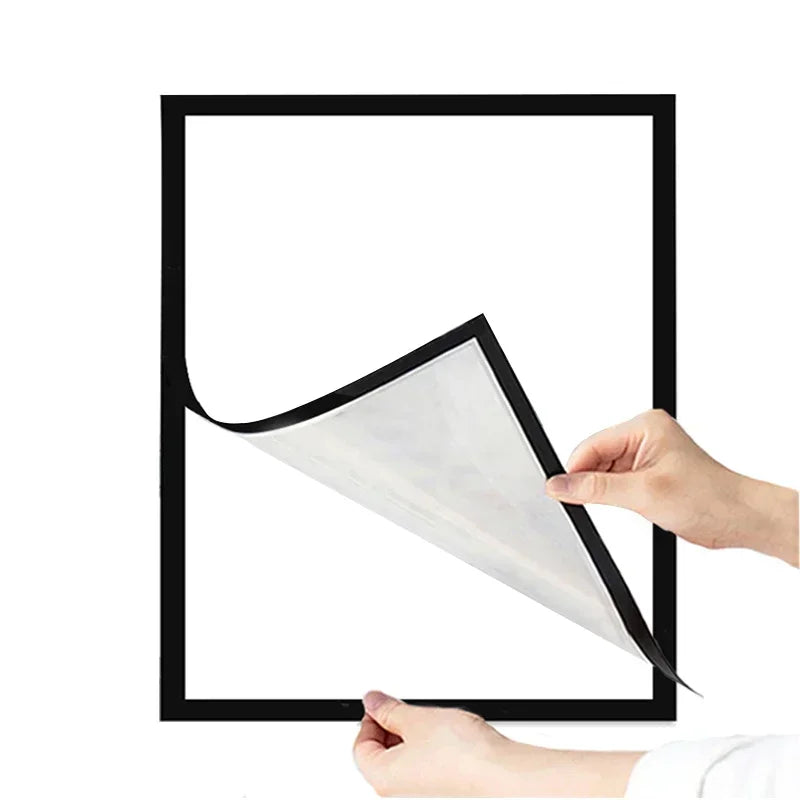 A4/A5/A6 Black Magnetic Photo Frame Publicity Column Advertising Column Self Adhesive Soft Poster Frame Certificate Folder Lootquake LLC