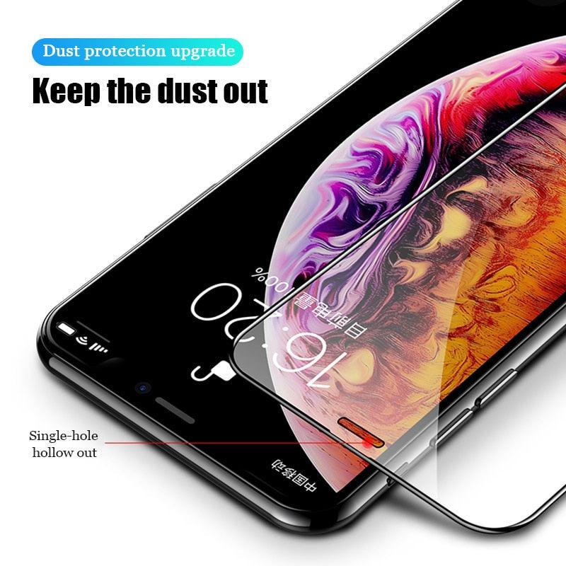 4pcs Full Cover Tempered Glass For Iphone 11 13 12 Pro Max Mini Xs X Xr Screen Protector On Iphone 7 8 Plus 6 6s Se 2020 Glass Guard Screen Protector For Iphone Stevvex