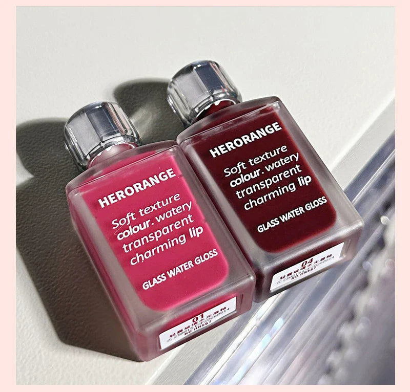 HERORANGE Light Glass-Like Lip Lacquer - Mirror Shine, Hydrating Formula; Smudge-Proof, Long-Wear, and Skin-Brightening Lootquake LLC