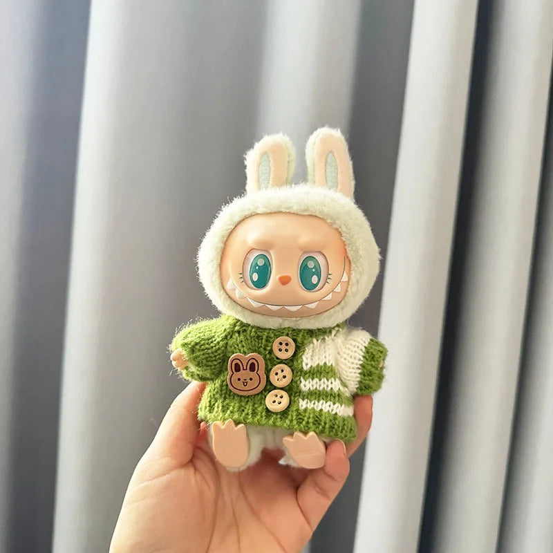 Labubu I II Sitting Party Clothing Idol Dolls Cute Mini Plush Doll'S Clothes Easter Colorful Bunny Sweater Labubu Accessories Lootquake LLC