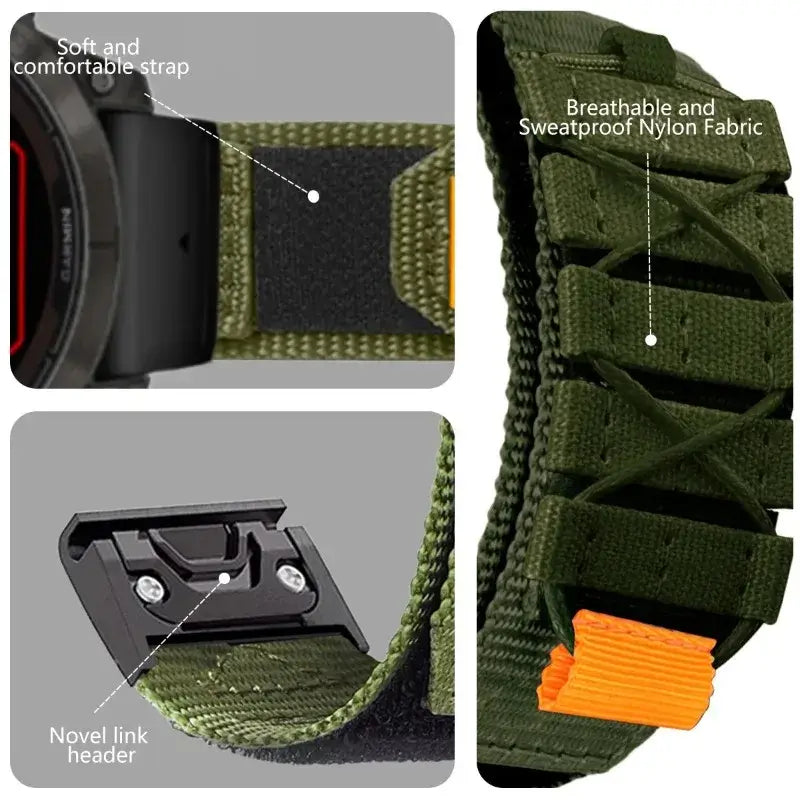 Garmin Nylon Velcro Band - Durable Breathable Strap - SJB-DIAMOND ELITES
