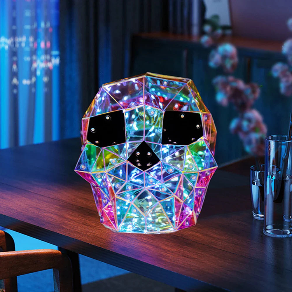 Prismatic Iridescent Ghost Halloween Decor Lights Lights-Up Ghosts Pumpkin Skull Ornament Iridescent Ghost Halloween Decorations Lootquake LLC