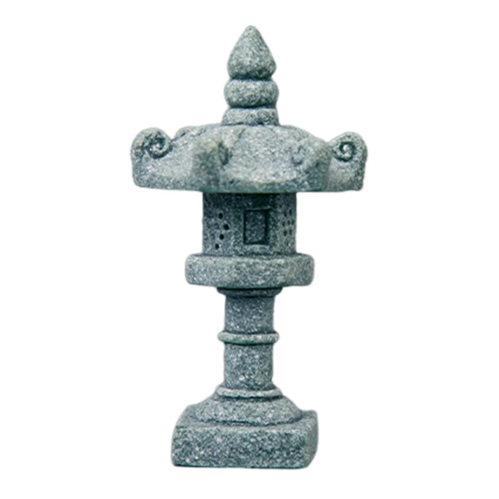 Chinese Pagoda Statue Miniature Sandstone Sculpture Asian Decor for Outdoor Car  Landscape Decor Lootquake LLC