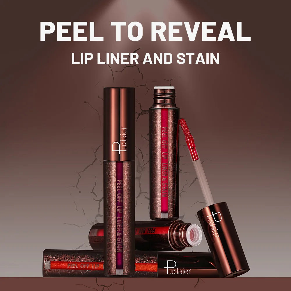 5Color Liquid Peel-off Lip Gloss Waterproof Long-lasting Matte Lipstick Non-stick Cup Makeup Moisturizing Lip Tattoo Pigment Lootquake LLC