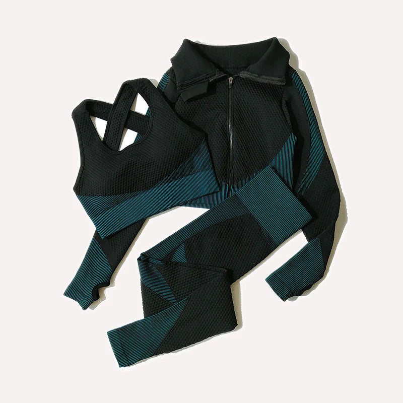 FlexFit Seamless Yoga Set: Comfy, Stylish, Versatile THRIXINE