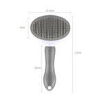 Pet Hair Remover Dog Brush Cat Comb Grooming Tools Dogs Accessories Cat Supplies Stainless Steel Beauty Massage Comb  Dog Cat Brush Pet Brush for Long and Short Hair with Self-Cleaning Brush Stevvex