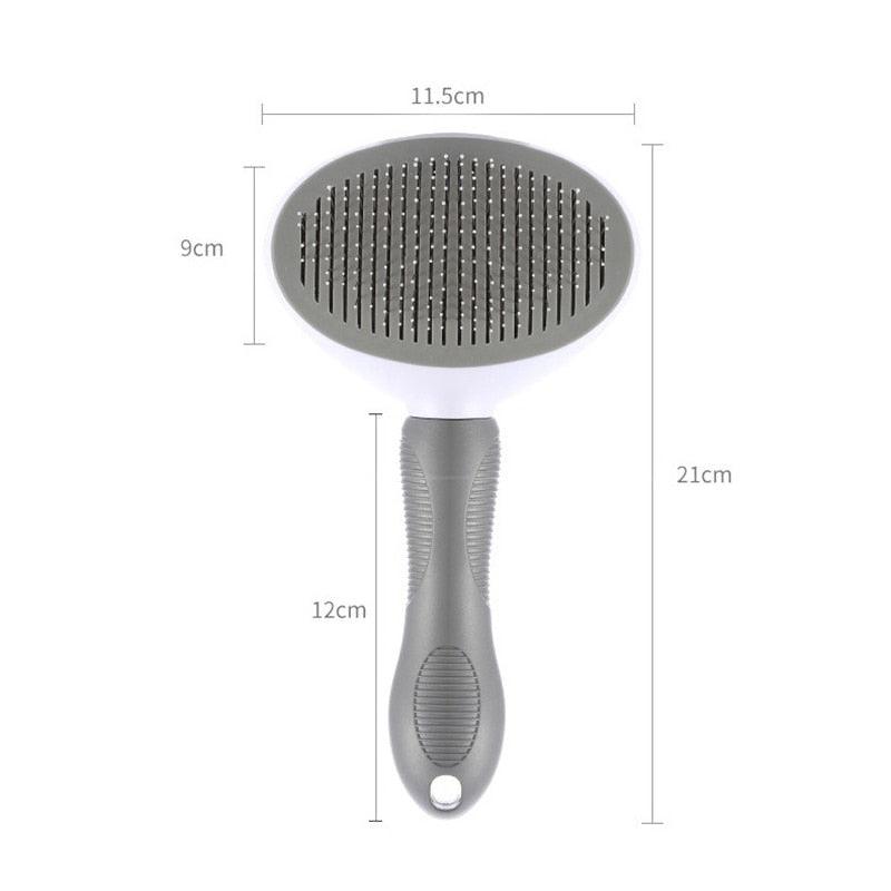 Pet Hair Remover Dog Brush Cat Comb Grooming Tools Dogs Accessories Cat Supplies Stainless Steel Beauty Massage Comb  Dog Cat Brush Pet Brush for Long and Short Hair with Self-Cleaning Brush Stevvex