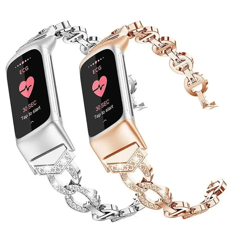 Fitbit Charge 5 6 Premium Metal Strap - Elegant Durable Design - SJB-DIAMOND ELITES