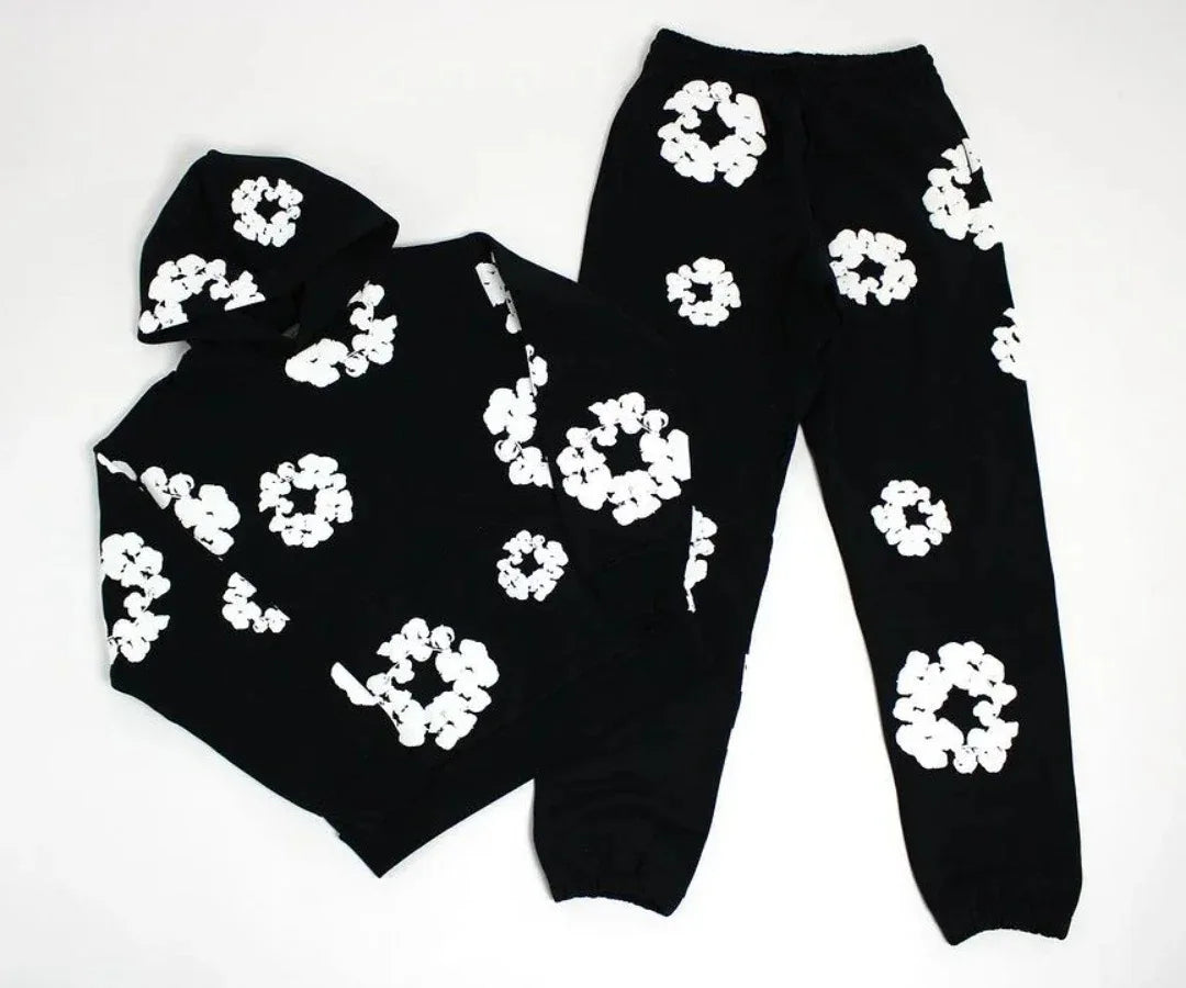 DENIM TEARS Foam Cotton Printed Hoodie Pi-Mart