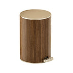 Trash Can Grained Rubbish Bin Sealed Trash Can with Lid Stable Base .Y1QB