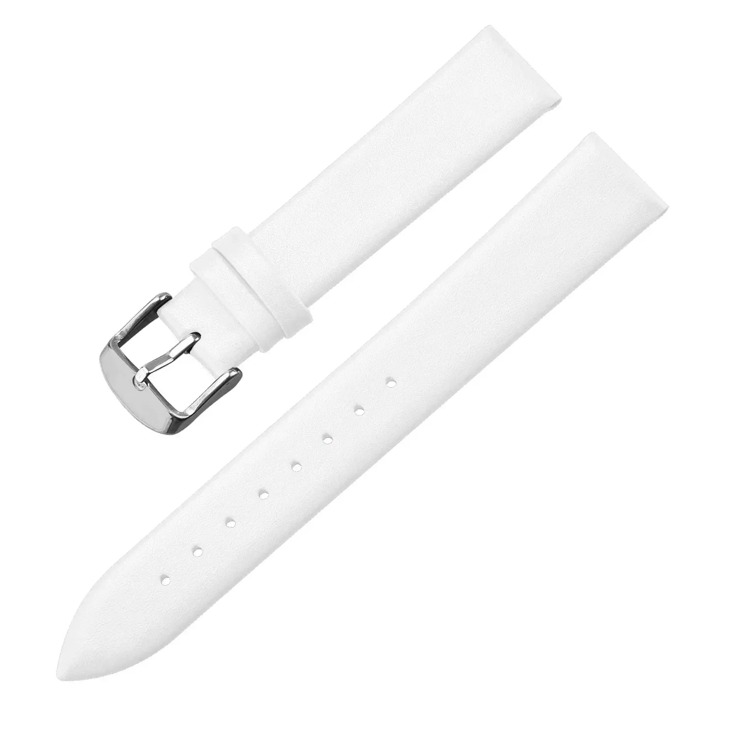 Polar Calf Leather Watch Band for Smartwatch - Genuine Leather, Silver Buckle