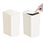 Bathroom Trash Can-10L Small Garbage Can with Press Top Lid for Toilet,Bedroom,Living Room – Plastic Wastebasket with Pop-up Lid Lootquake LLC