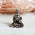 1PC Buddha Statues Copper Sculpture Fengshui Figurine Home Decor Resin Sitting  Miniature 2.8x2.4cm Lootquake LLC