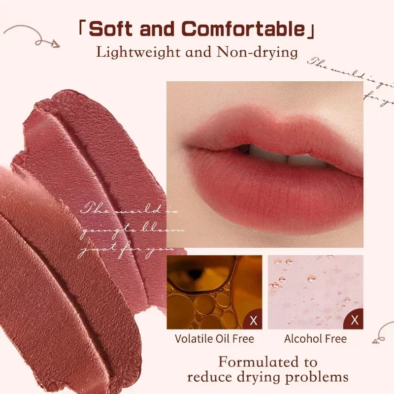 Flower Knows Strawberry Rococo Series Cloud Lip Cream Lip Gloss Long Lasting Velvet Lip Tint Lipstick for Women Cosmetic Lootquake LLC
