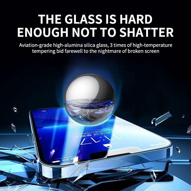 8K HD Anti Peeping Luxury Fast Install Full Cover Glass Screen Protector For iPhone 14 13 12 11 PRO MAX MINI X XS 9H Hardness Tempered Glass Scratchproof Shatterproof Bubble Free Screen Protector For iPhone Stevvex